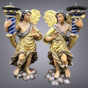 S1455 Para barokowych lichtarzy-aniołów, XVII w.
