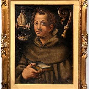 S1517 Portret franciszkańskiego biskupa, Olej na płótnie, XVII w.