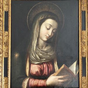 S2922 Dziewica pogrążona w lekturze, Olej na płótnie, XVIII w.