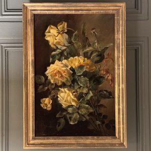 S2948 Bukiet starych róż, Olej na płótnie, XIX w.