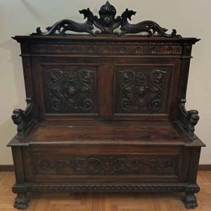 S4476 Ławka/Skrzynia na lwich łapach, XIX w.