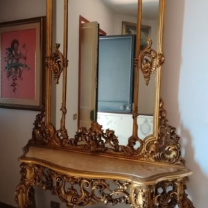 S4513 Barokowa konsola z lustrem
