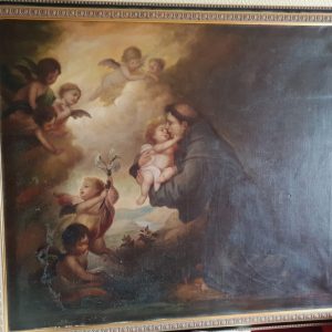 S659 Wizja św. Antoniego Padewskiego, Olej na płótnie, XX w.