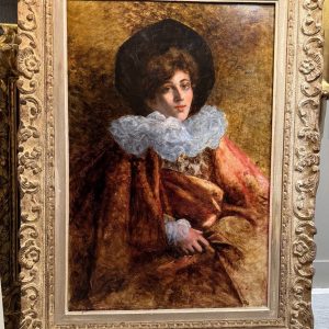 S552 Portret młodej aktorki, Olej na płótnie, XIX w.