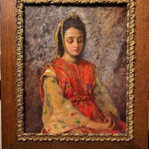 S603 Portret młodej kobiety, Olej na płótnie, XIX w