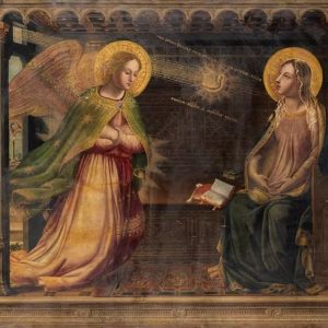 S1702 Zwiastowanie, Duży olej na drewnie, XIX w.