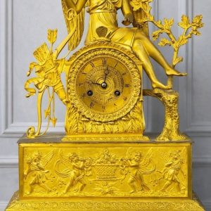 S2781 Zegar z aniołem i motylem, XIX w.