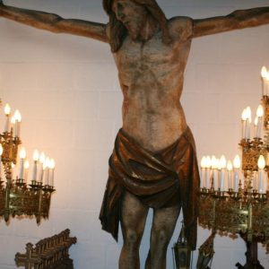 S1648 2 x Ogromny gotycki kandelabr, XIX w.