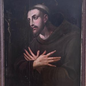 S4213 Święty Franciszek z Asyżu, Olej na drewnie, XVII w.