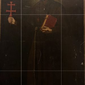 S392 Święty Franciszek z Asyżu, Duży olej na płótnie, XVII w.