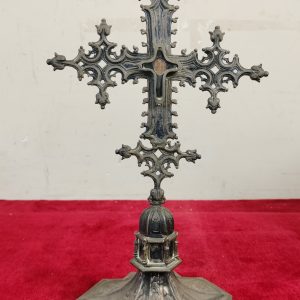 S809 Gotycki relikwiarz-krzyż, XVII/XVIII w.