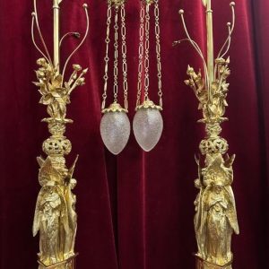 S4519 Para gotyckich lamp stojących, XIX w.