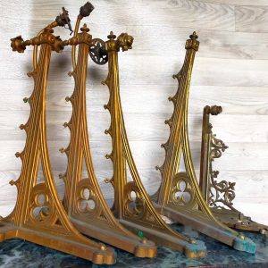 S1651 Zestaw neogotyckich kinkietów, XIX w.