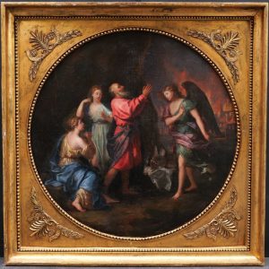 S3023 Lot z córkami, Olej na płótnie, XVII w.