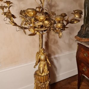 S387 Kandelabr z aniołem, XIX w.