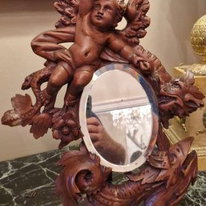 S2059 Lusterko z cherubem, XIX w.