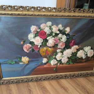 S2193 Martwa Natura, Ignacy Zygmuntowicz, Olej na drewnie, XX w.