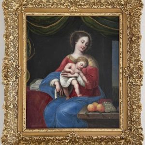 S3420 Madonna z Dzieciątkiem, Olej na płótnie, XVIII w.