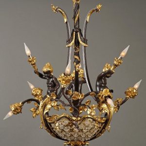 S4555 Żyrandol z cherubami, XIX w.