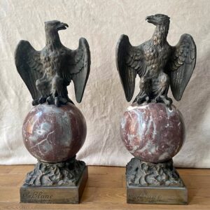 K88  Napoleon, orzeł, królewskie rzeźby z brązu, antyk XIX wieku