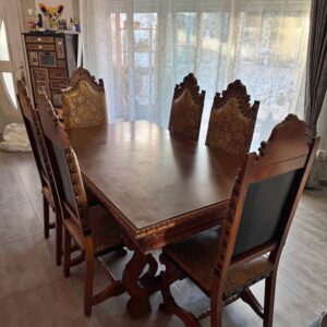 K191  Jadalnia z litego drewna w stylu hiszpańskiego renesansu