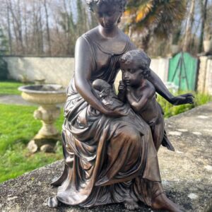 K166 Antyczna XIX-wieczna brązowa statua