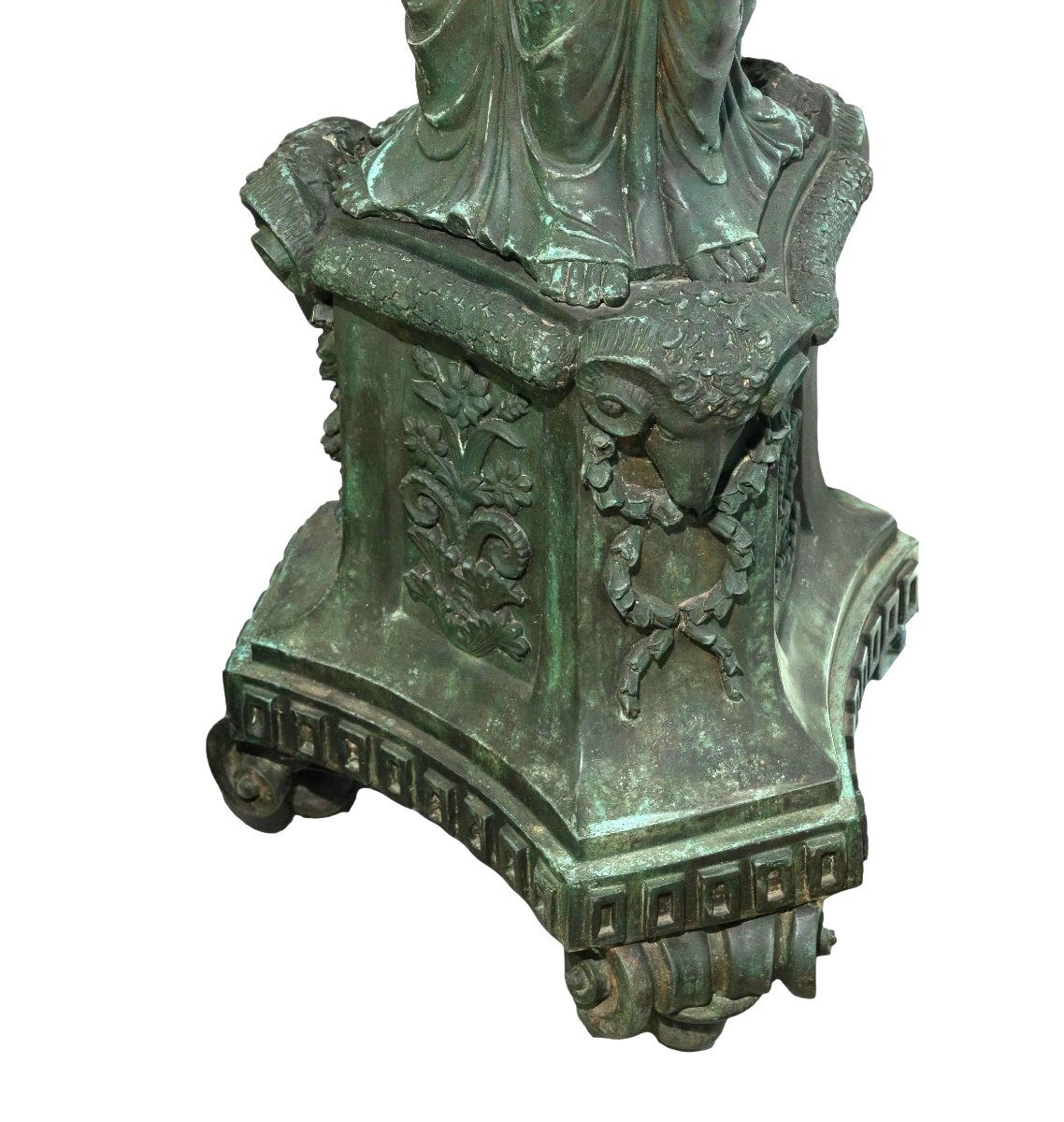 K36 Duża kolumna brązowa XX wieku w stylu neoklasycznym - obrazek 4