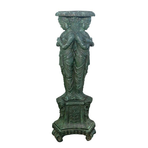 K36 Duża kolumna brązowa XX wieku w stylu neoklasycznym - obrazek 5