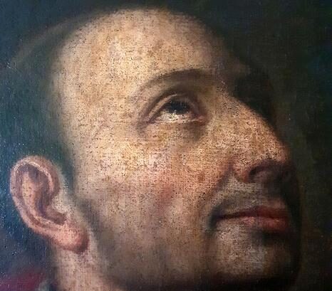 K43 ŚW. KAROL BOROMEUSZ, OLEJ NA PŁÓTNIE, XVIII WIEK - obrazek 4