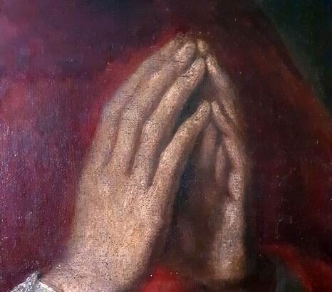 K43 ŚW. KAROL BOROMEUSZ, OLEJ NA PŁÓTNIE, XVIII WIEK - obrazek 5