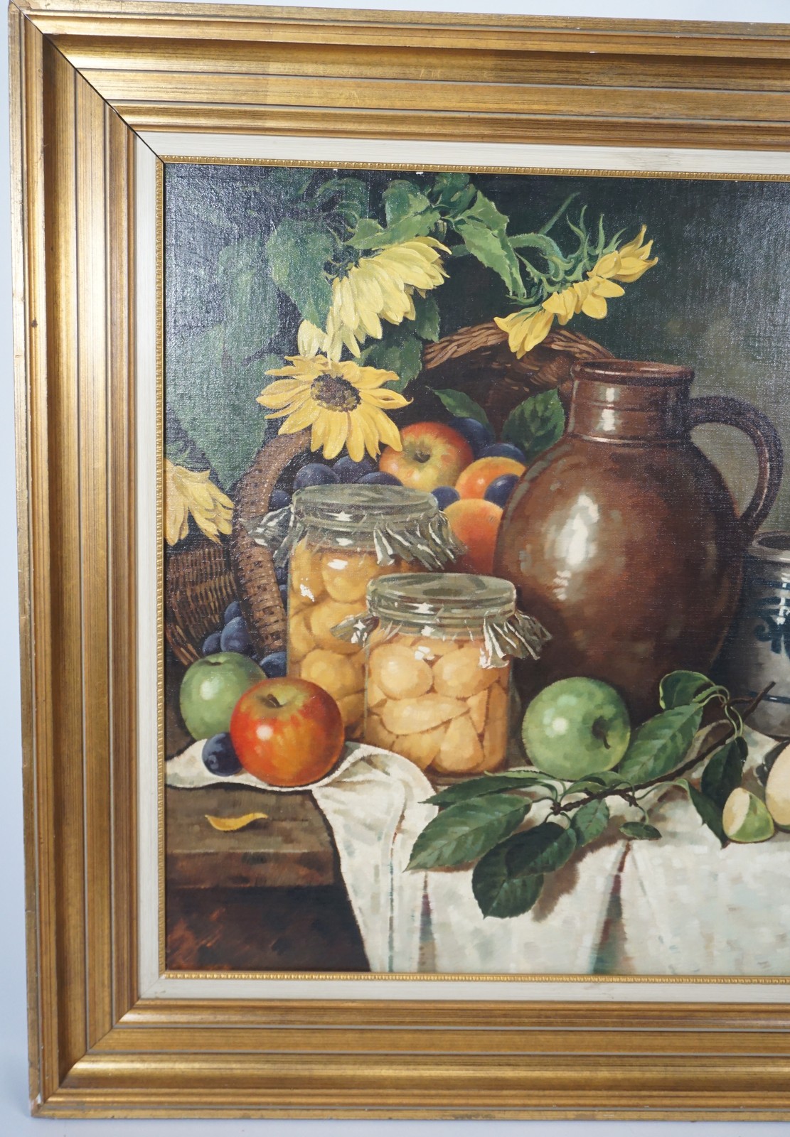 K72 Obraz olejny Martwa natura Kwiaty Owoce - obrazek 4