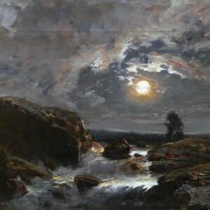 K100 krajobraz widok nocny - blask księżyca