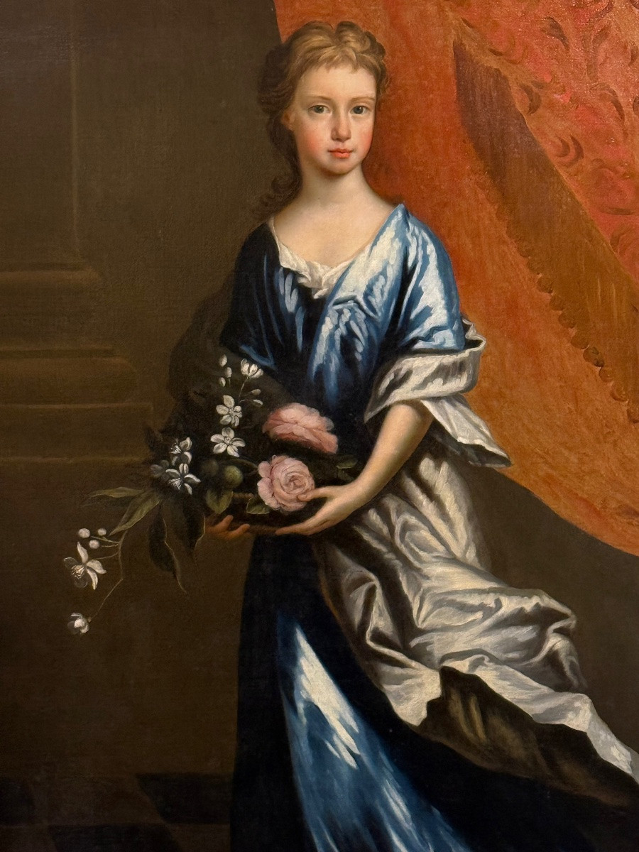 S2641 Portret młodej kobiety, Duży olej na płótnie, XVII w. - obrazek 2