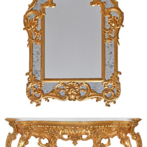 S2743 Rokokowa konsola + lustro, XX w.