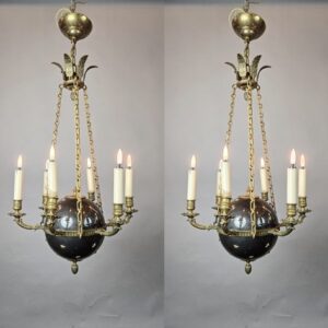 K114 Para żyrandoli Empire, XIX wiek