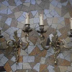 K134 para kinkietów w brązie w stylu Ludwika XV