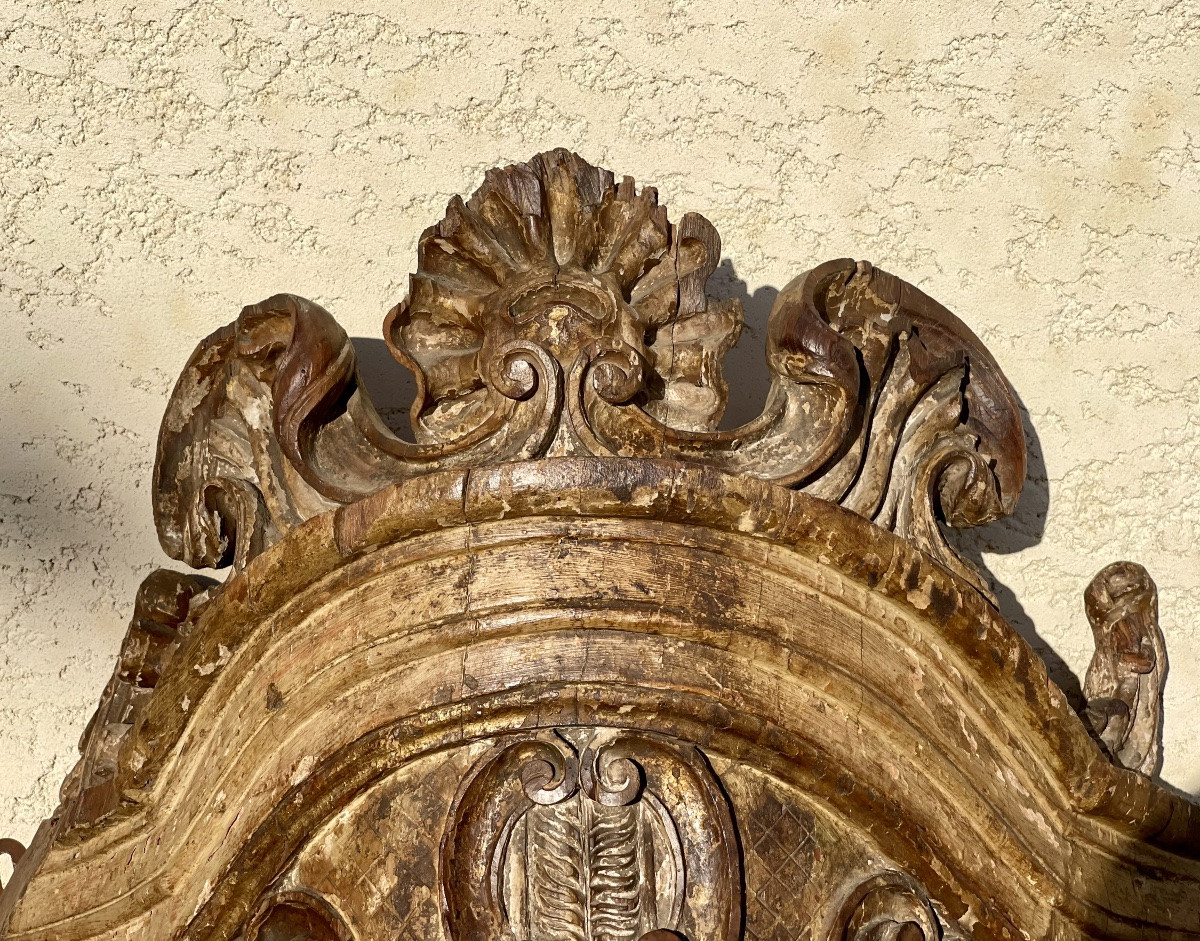 K101 Zasłona tronu z rzeźbionego drewna z XVII wieku - obrazek 3