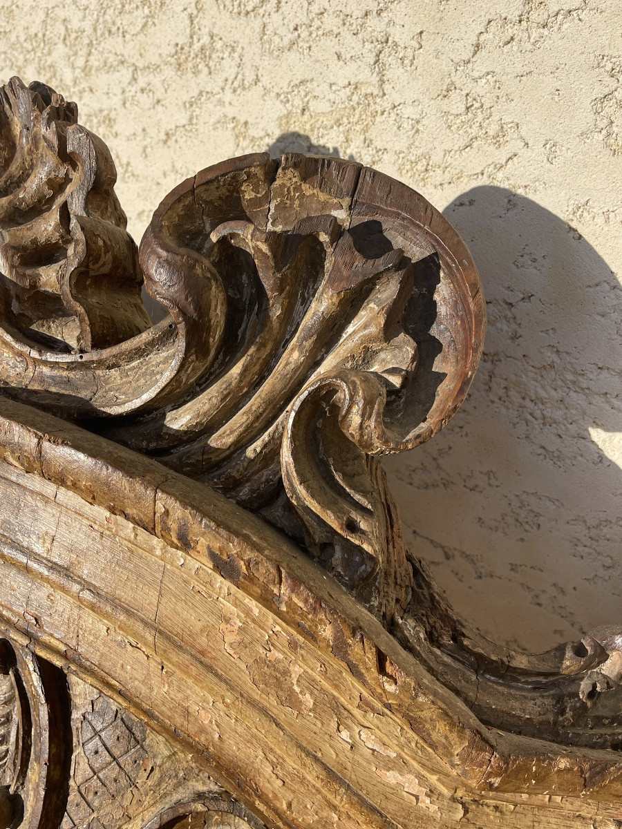 K101 Zasłona tronu z rzeźbionego drewna z XVII wieku - obrazek 4