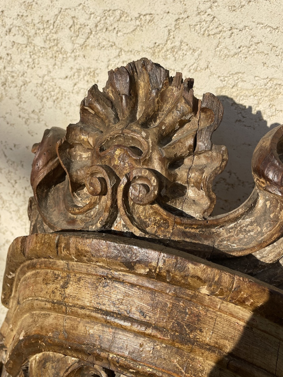 K101 Zasłona tronu z rzeźbionego drewna z XVII wieku - obrazek 5