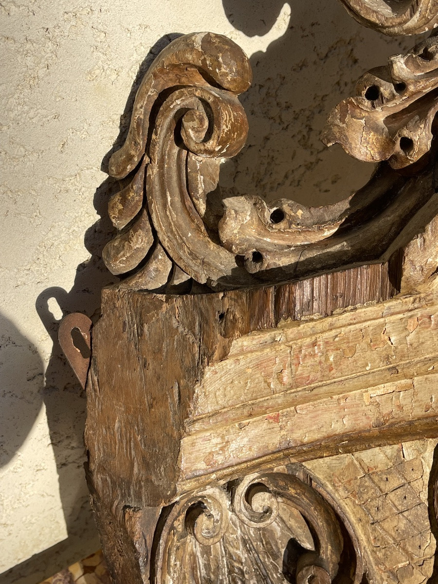 K101 Zasłona tronu z rzeźbionego drewna z XVII wieku - obrazek 8