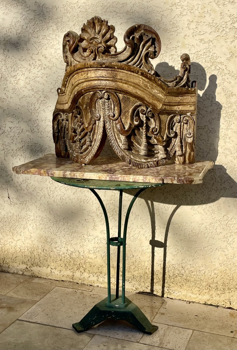 K101 Zasłona tronu z rzeźbionego drewna z XVII wieku - obrazek 10