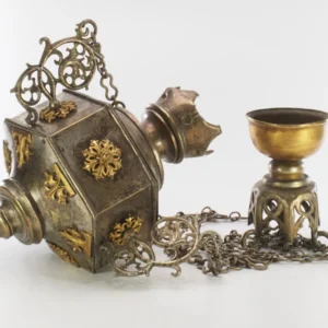 K104 Antyczna wieczna lampa kościelna sufitowa