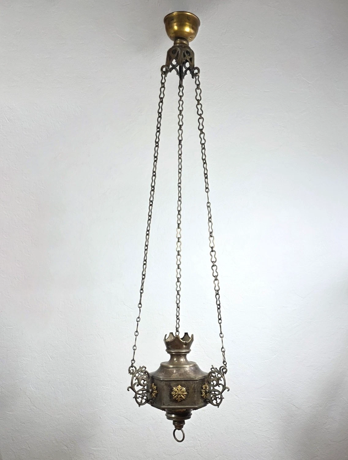 K104 Antyczna wieczna lampa kościelna sufitowa - obrazek 2