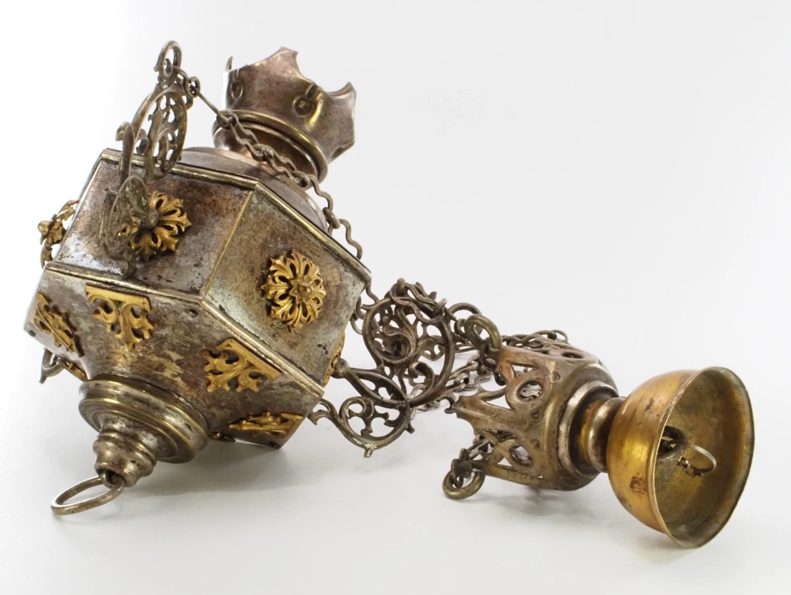 K104 Antyczna wieczna lampa kościelna sufitowa - obrazek 3