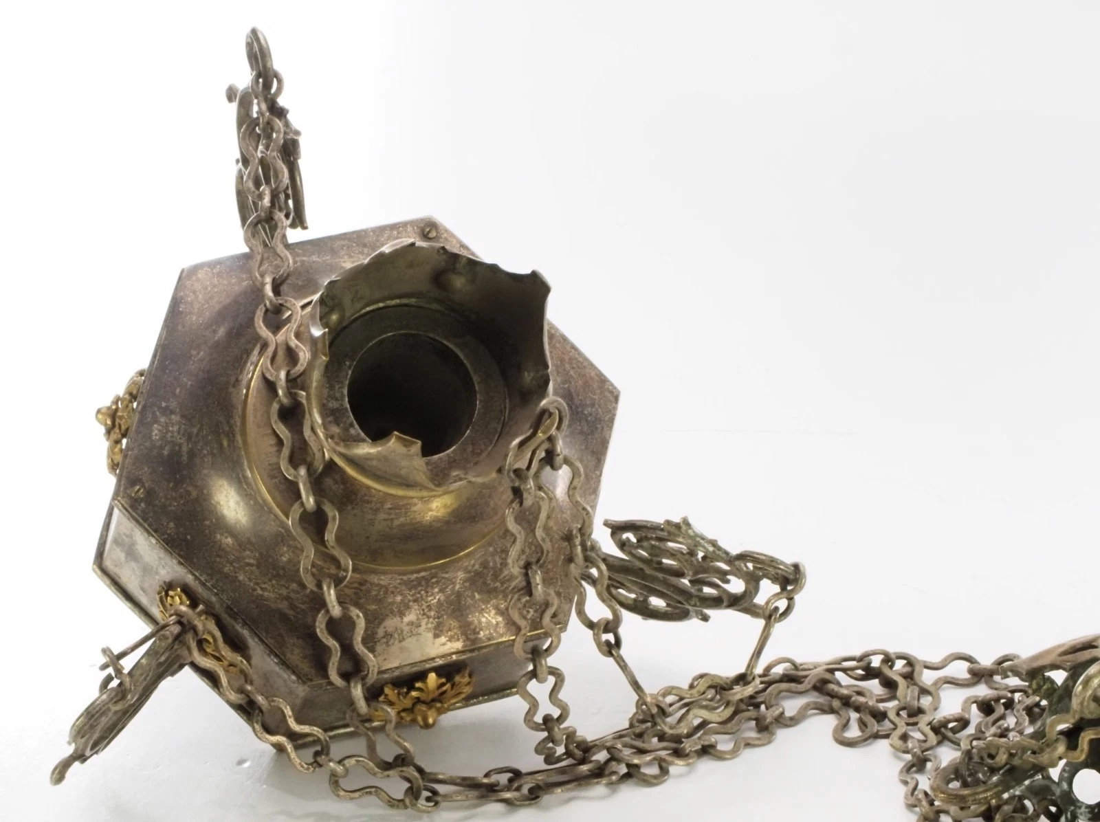 K104 Antyczna wieczna lampa kościelna sufitowa - obrazek 4