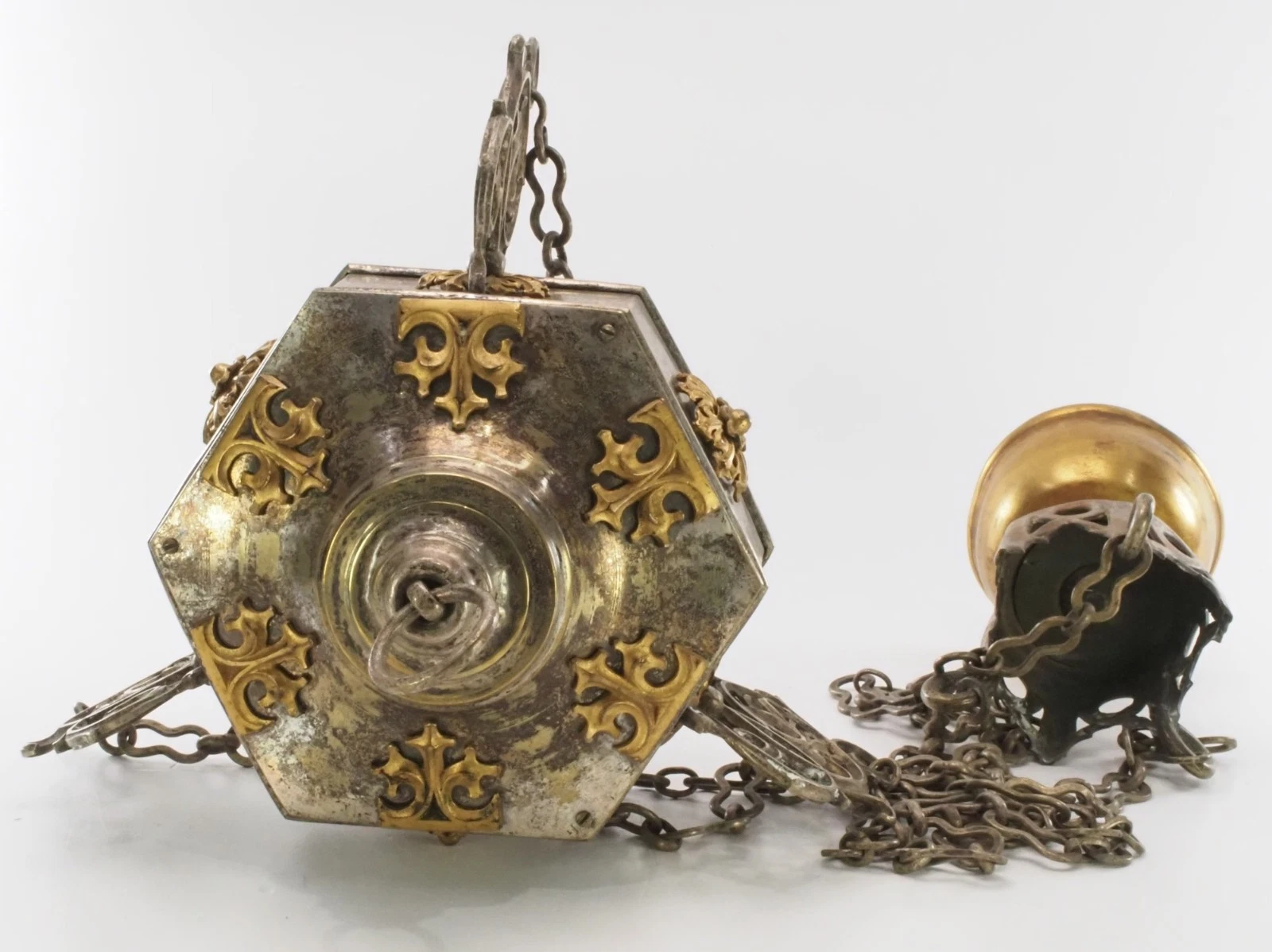 K104 Antyczna wieczna lampa kościelna sufitowa - obrazek 5