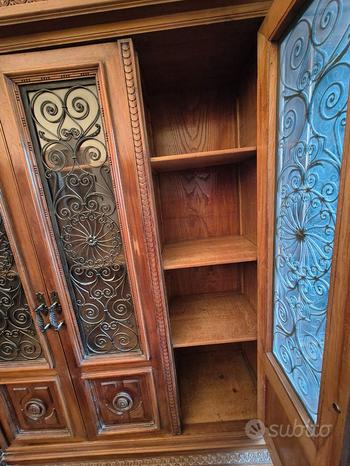 BIBLIOTEKA W ORZECHOWYM DREWNIE W STYLU RENESANSOWYM - obrazek 3