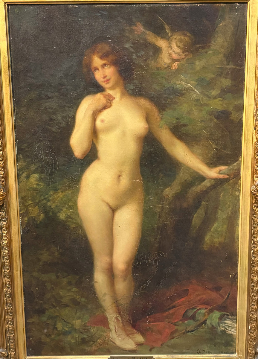 K204 Obraz / Olej na płótnie "Nimfa" - obrazek 3