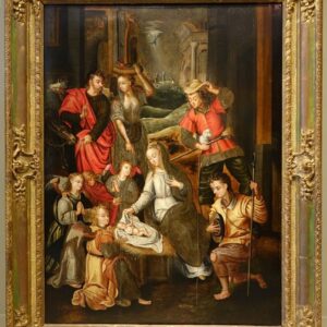 S2462 Pokłon pasterzy, Olej na drewnie, XVII w.