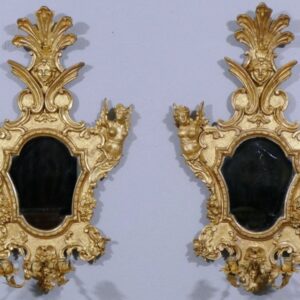 S3668 2 x Lustro z kariatydami, XVIII w.